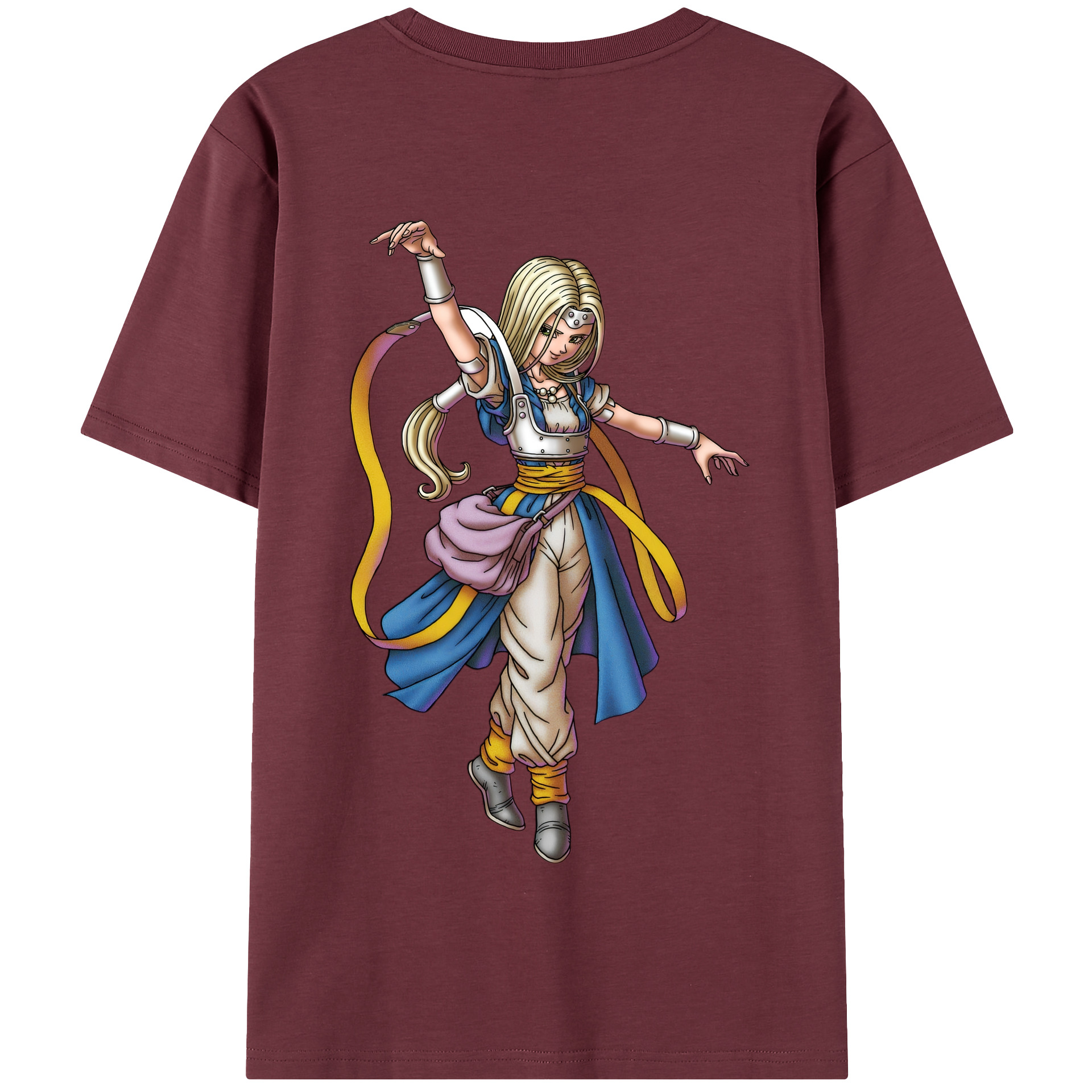 （画像用） ドラゴンクエスト Doragon Kuesuto Dragon Quest 綿100％半袖Tシャツ（背面プリント）